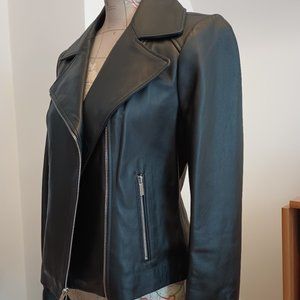 Maison Jules 100% Genuine Leather Moto Jacket